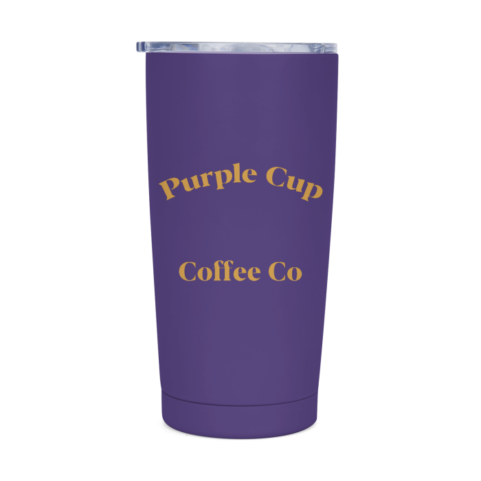 Purple Tumbler with Straw